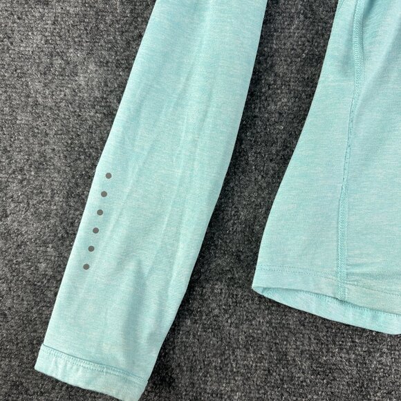Nike Running Top Womens Small 1/4 Zip Dri Fit Blue Stretch Thumb Holes - Picture 4 of 11
